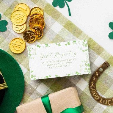 Lucky In Love St. Patrick's Day Bridal Shower Enclosure Invitations