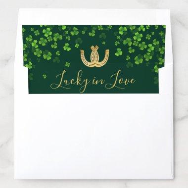 Lucky In Love St. Patrick's Day Bridal Shower Envelope Liner