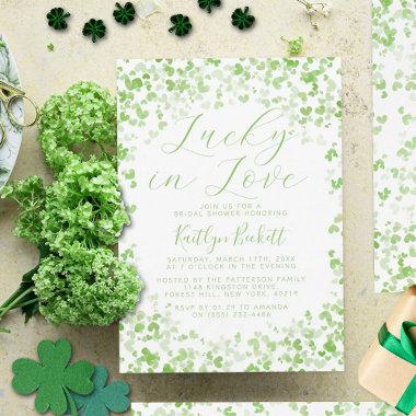 Lucky In Love St. Patrick's Day Bridal Shower Invitations