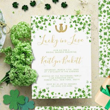 Lucky In Love St. Patrick's Day Bridal Shower Invitations