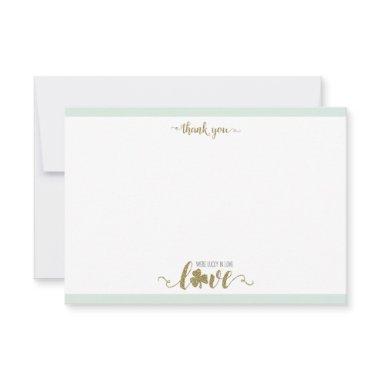 Lucky in Love St. Patrick's Day Bridal Shower Thank You Invitations