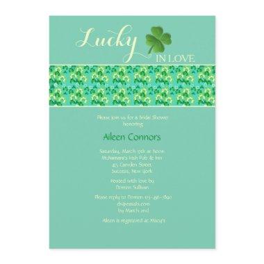 Lucky in Love U-Pick Background Color Invitations