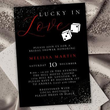 Lucky in Love Vegas Casino Bridal Shower Invitations