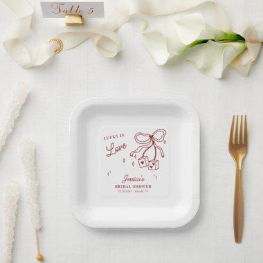 Lucky in Love Vegas Casino Dice  Paper Plates