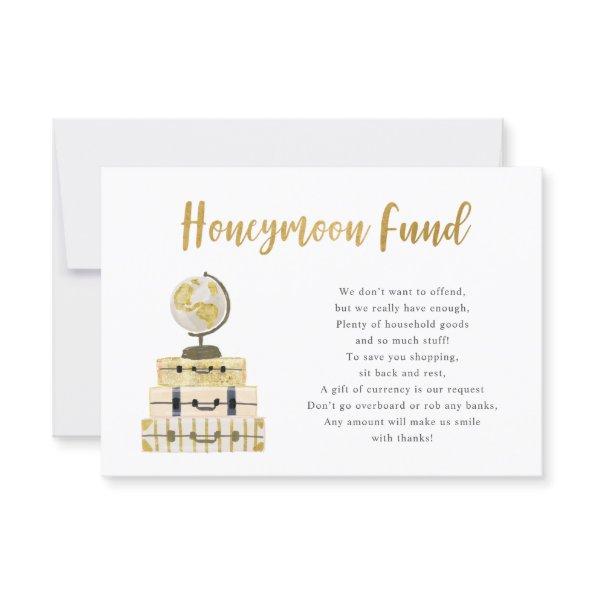 Luggage + Globe Honeymoon Fund enclosure