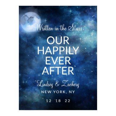 Lunar Sky Moon Happily Ever After Reception Sign