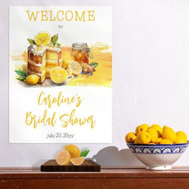 Luscious Lemon Cake Ginger Tea Bridal Shower Poster