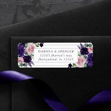 Lush Blossoms | Purple and Pink Rose Bouquet Label