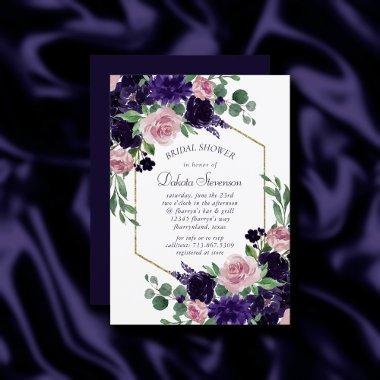 Lush Blossoms | Purple and Pink Rose Floral Shower