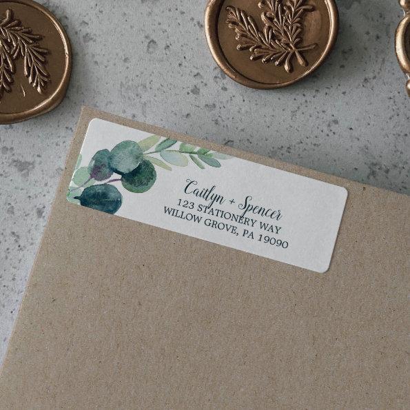 Lush Greenery and Eucalyptus Return Address Label