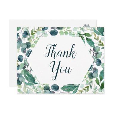 Lush Greenery and Eucalyptus Thank You PostInvitations