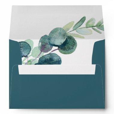 Lush Greenery and Eucalyptus Wedding Invitations Envelope