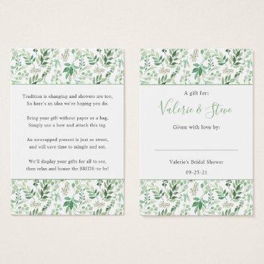 Lush Greenery No Wrap Shower display gift tag