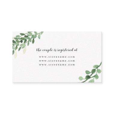 Lush Greenery wedding registry Enclosure Invitations