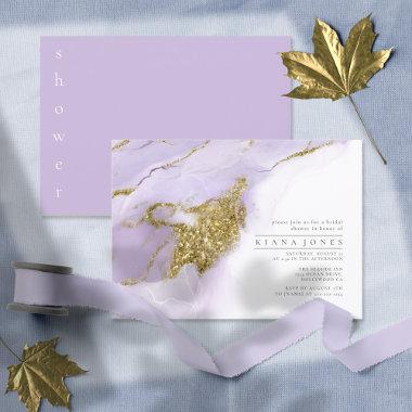 Lux Ink Lavender Abstract Bridal Shower ID990