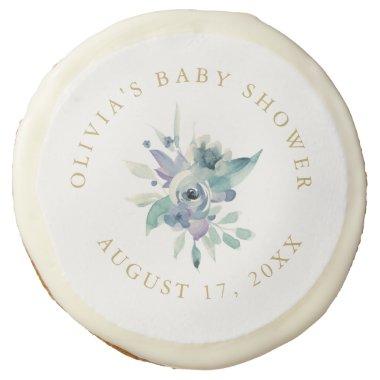 Luxe Floral Baby Shower Favor Sugar Cookie