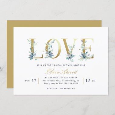 Luxe Floral Bridal Shower Invitations