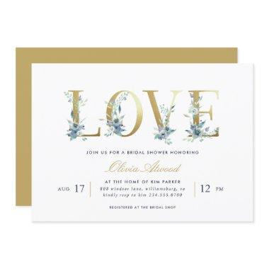 Luxe Floral Bridal Shower Invitations