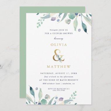 Luxe Floral Couples Shower Invitations
