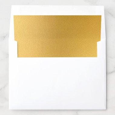 Luxe Gold Glamourous Golden Elegant Modern Envelope Liner