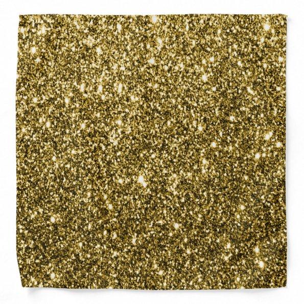 Luxe Gold Metallic Glitter Party Bandana