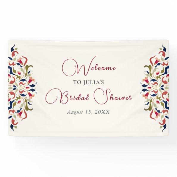 Luxury Artistic Botanical Floral Paisley Wedding Banner