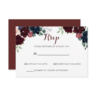 Luxury Boho Colorful Floral RSVP