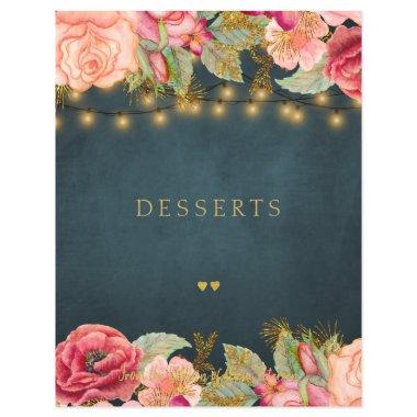 Luxury elegant navy gold script cookbook divider