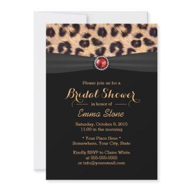 Luxury Leopard Print & Ruby Gemstone