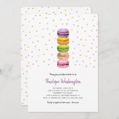 Macaron confetti bridal shower Invitations