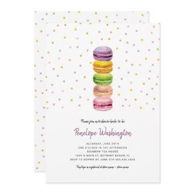 Macaron confetti bridal shower Invitations