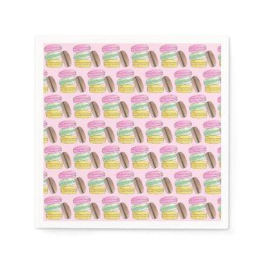 Macaron French Pastry Cookies Macarons Patisserie Napkins