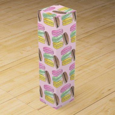 Macaron French Pastry Cookies Macarons Patisserie Wine Box