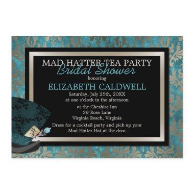 Mad Hatter Alice in Wonderland Bridal Shower Invitations