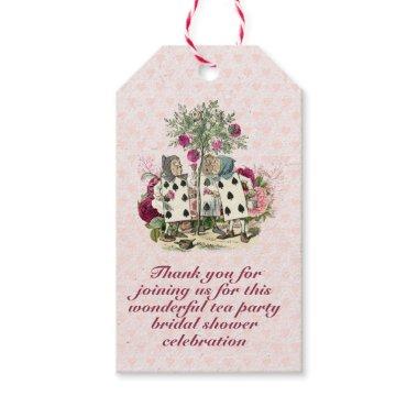 Mad Hatter Alice Vintage Tea Party Bridal Shower Gift Tags