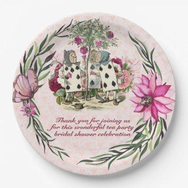 Mad Hatter Alice Vintage Tea Party  Paper Plates