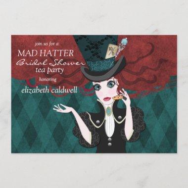 Mad Hatter Bridal Shower Tea Party Invitations