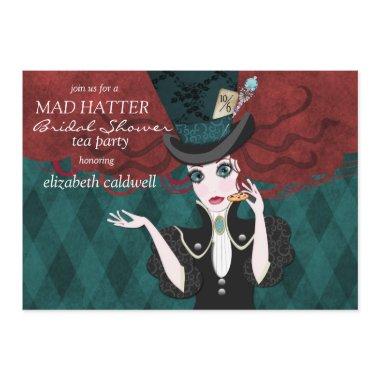 Mad Hatter Bridal Shower Tea Party Invitations