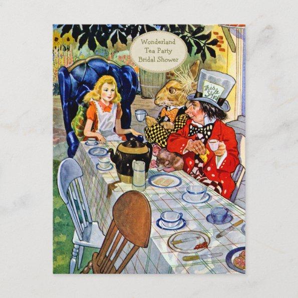 Mad Hatter's Tea Party Bridal Shower Invitations
