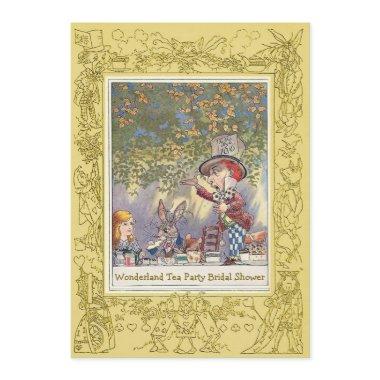 Mad Hatter's Wonderland Tea Party Bridal Shower Invitations