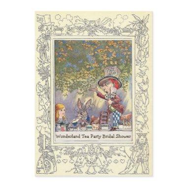 Mad Hatter's Wonderland Tea Party Bridal Shower Invitations