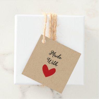 Made With Love Bride Co Bridal Rustic Shower Party Favor Tags