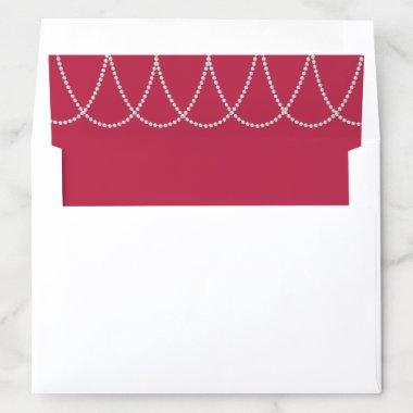Magenta and Pearls Bridal Shower Envelope Liner