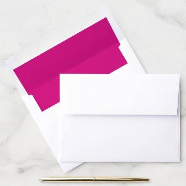 Magenta pink solid color wedding envelope envelope liner