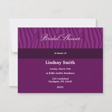 Magenta Purple Bridal Shower Invitations