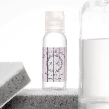 Magenta Rustic Monogram Personalized Hand Sanitizer