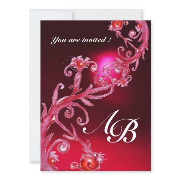 MAGIC BERRIES 4,MONOGRAM red burgundy