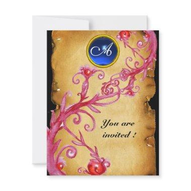 MAGIC BERRIES MONOGRAM, blue