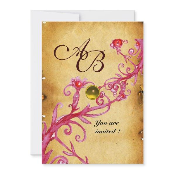 MAGIC BERRIES MONOGRAM Parchment Yellow Topaz