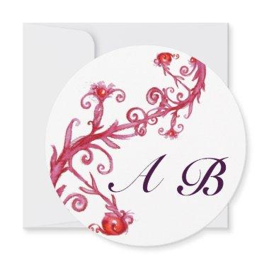 MAGIC BERRIES,MONOGRAM red purple Announcement